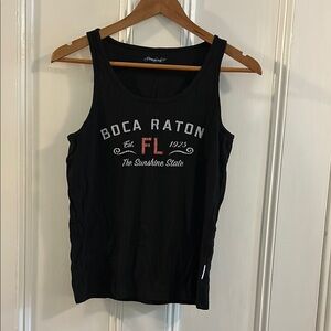 Black Graphic Tank Top